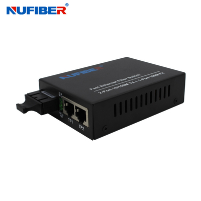2 norme matérielle de la caisse EEE802.3x de fer de commutateur d'Ethernet de fibre de port d'UTP