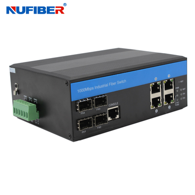 Commutateur IP44 4 industriel contrôlé gauche avec 4 SFP 4 kilovolts d'Ethernet de protection de montée subite