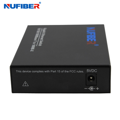 Convertisseur de commutateur d'Ethernet de fibre de gigabit avec le port de la fibre 2 Rj45 1
