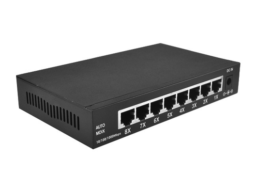 Port du convertisseur 8 de médias de commutateur d'Ethernet de fibre de Rj45 UTP pour IP Access