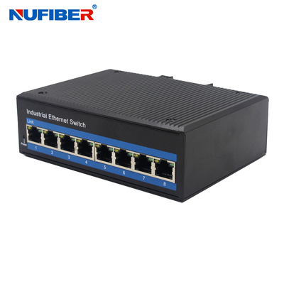1000M 8 catégorie industrielle gauche de protection du commutateur IP40 d'Ethernet