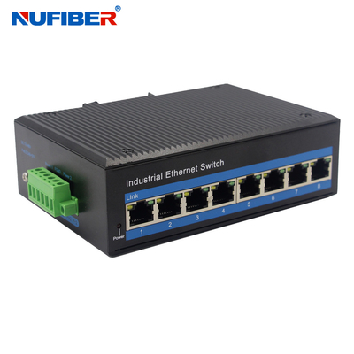 1000M 8 catégorie industrielle gauche de protection du commutateur IP40 d'Ethernet